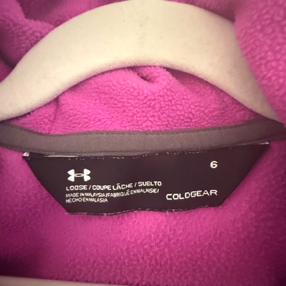 Under Armour Magenta and Gray Fleece Jacket - Picture 3 of 3